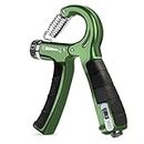 Boldfit Adjustable Hand Grip Strengthener, Hand Gripper With Counter for Men & Women for Gym Workout Hand Exercise Equipment for Forearm Exercise, Finger Exercise Power Gripper - Army Green - 60kg