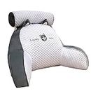 Reading Bed Pillow, 2 In 1 Backrest Support Pillow, Breathable, Ergonomic Cotton Reading Pillow with Neck & Arms, Comfortable Lumbar Support Cushion Bed Rest pillow for Bed Rest Arm, Back, Pregnancy