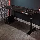 X Rocker Cougar XL Ultra Wide Aluminium Carbon Gaming Tisch - Höhenverstellbarer Schreibtisch mit Kabelmanagement - Computertisch 160,5 x 80 x 65-80 cm