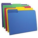 Amazon Basics 3 Tab Heavyweight Manila File Folders, Letter Size, Assorted Colors, 50/Box