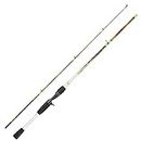 Sougayilang Fishing Rod, 2-Piece 5-Foot 6-Inch Graphite & Fiberglass Rod, Durable and Strong-Casting-168cm-Black