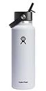 Hydro Flask Cappello con cannuccia flessibile da 1134 ml, colore: bianco
