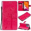 MojieRy Phone Cover Wallet Folio Case for Apple iPhone 6S, Premium PU Leather Slim Fit Cover for iPhone 6S, 2 Card Slots, Strongly Fitting, Rose Red