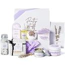 Peacoeye Gifts for Women Spa Gifts Mothers Day Lavender Bath Gift Baskets Relaxing Self Care Gift for Mom Her Sister Wife Auntie Home Bath and Body Works Care Package Birthday Friendship Gift Ideas