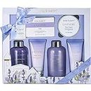 Bath and Body Gift Set - Luxurious 6 Pcs Bath Kit for Women,Relaxing Spa Set with Lavender Scent - Bubble Bath, Shower Gel, Hand & Face Cream, Body Lotion, Soap. Perfect Mothers Day Gifts Idea for Women