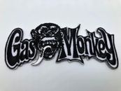 Gas Monkey garage Black and white Embroidered Iron on Patch 4 inch
