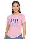 Nike Girl's Regular Short Sleeve TOP (CJ7563-693_Magic Flamingo/Hyper Blue XS)