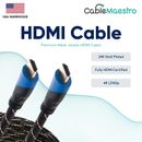 HDMI Cable 4K 2160P 3D HDTV PS5 PS4 Xbox PC Braided Gold Plated 1.5-50FT lot