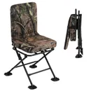 Rotary Silent Swivel Blind 360°Swivel Hunting Chair w/ Backrest Camouflage