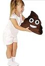 Oscar Home Poo Shaped Emoji Pillow Poop Soft Toy, Smiley Plush Pillow Toy Big - Brown Dimension: 14x14 Inches - (Brown)