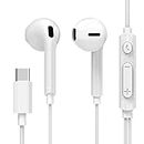 Betron USB C Headphones for Samsung Galaxy and iPhone 15, Wired Type C Earphones with Microphone and Volume Controller Compatible with iPhone 15, Samsung S23 S22 S21 S20