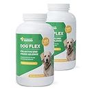 Flex Dog Lot de 2 boîtes de 150 comprimés de moule aux orles vertes pour chien I Contient de la glucosamine, de la chondroïtine, du MSM, de la griffe du diable hautement dosée pour votre ami à quatre