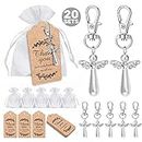 iZoeL Thank You Gift Angel Keychains Wedding Favors Guardian Angel Guest Return Gifts for Christening Baby Shower Birthday Giveaway -Thank You to Carers NHS Staff Nurse Doctor Teacher Gifts - 20pcs