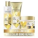 Pantene Set Capelli Molecular Bond Repair Shampoo 250ml, Maschera 300ml, Trattamento Intensivo 150ml
