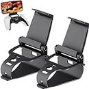PS5 Controller Phone Mount Holder for iPhone Android, 2 PACK PS5 Remote Play Backbone Clip Compatible with Playstation 5 Dualsense Gaming Controller with Adjustatble Switch Black