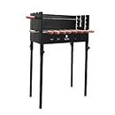 H Hy-tec (Device) Hybb - Big Joe Charcoal Grill Barbeque With 9 Skewers & Charcoal Tray (Stellar Black), Free Standing