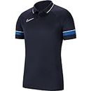 Nike Men's M Nk Dry Acd21 Polo Ss Polo Shirt, Obsidian/White/Royal Blue/White, S