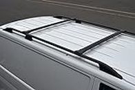 ALVM Parts & Accessories Alu negro barra cruzada sistema de carril para barras laterales del tejado para adaptarse a la aduana del tránsito 12+