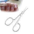Nail Scissors,Beauty Scissors for Eyebrow Moustache Nose Hair,Sharp Nail Scissor for Toenails,Stainless Steel Curved Cuticle Scissor,for Hair Trimming Beauty Grooming Thick Toenails Women Men