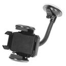 Support Voiture Smartphone Pare-Brise Bras flexible Orientable 360° - Noir
