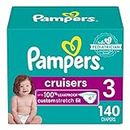 Pampers Diapers Size 3, 140 Count - Cruisers Disposable Baby Diapers