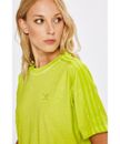 ADIDAS Tshirt Sporty Dress Cotton Semi Solar Yellow Neon Tee Sz 12 Rare