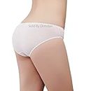 Women’s Disposable Underwear for Travel-Hospital Stays- 100% Cotton Panties White(10pk) (Medium 38-42 inch HIPS)