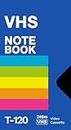 VHS Notebook: 400 lined pages for note taking, writing, journaling, and more