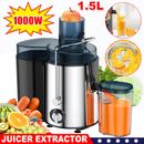 1000W Electric Juicer Fruit Vegetable Orange Juice Extractor Stainless Steel AU
