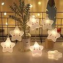 NIWWIN Baby Kids Cute Cloud Star Shape Lamp Room Light Corridor Decor Small Night Light Halloween Christmas Holiday String Lights 10 LED with Battery Powered Party Classroom Dining Room Decor (Star)
