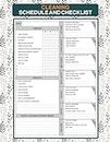 Cleaning Schedule and Checklist: Household Cleaning Daily, Weekly, and Monthly Planner | House Cleaning Organizer and Chores Tracker | Leaves Cover Design.