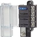 Blue Sea Systems Fuse Block ST Blade Compact 4 Circuit with Cover, 5045