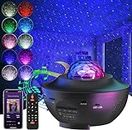 Galaxy Projector, COSANSYS Star Projector with Remote Control Color Changing, Music Bluetooth Speaker,Timer,Ocean Wave Star Sky LED Night Light Lamp for Baby,Kids Bedroom,Stage,Birthdays,Christmas