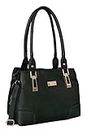 BRAND LEATHER Women Leather Handbag Designer Top Handle Satchel Shoulder Bag Crossbody (GREEN)