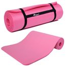 Tappetino per yoga pilates tappeto ginnastica fitness 185x60x1,5 cm Rosa