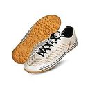 Vector X Men's Dynamite Indoor Football Shoe (White-Gold, Numeric_10)