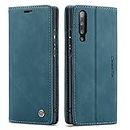 Galaxy A50 Case,Bpowe Leather Wallet Case Classic Design with Card Slot and Magnetic Closure Flip Fold Case for Samsung Galaxy A50 (Blue)