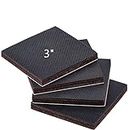 Anti Slip Furniture Rubber Pads 4pcs 3" Square Non Slip Furniture Pads Hardwood Sofa Bed Stopper Self Adhesive Non Skid 7mm Thick Furniture Protector for Hardwood Floor