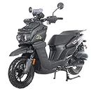 X-PRO Tahiti 150cc Moped Scooter with 12" Aluminum Wheels, Electric/Kick Start, Large Headlights! (Black)