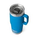 YETI Rambler 20 oz Travel Mug, Stainless Steel, Vacuum Insulated with Stronghold Lid, Big Wave Blue