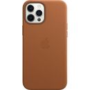 APPLE Smartphone-Hülle "iPhone 12 Pro Max Leather Case" Hüllen braun (saddle brown) Smartphone Hülle
