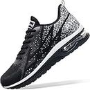 Autper Air Running Tennis Shoes for Men Lightweight Non Slip Sport Gym Walking Shoes Sneakers,Size US 11.5 Blackwhite
