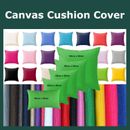 Plain Dyed Solid Cotton Canvas Cushion Cover Decorative Accent Pillow Case Sham