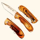 8.5" Red Wood Spring Assisted OPEN Folding POCKET Knife,GSE176