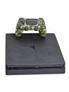 Sony PlayStation 4 Slim PS4 Black Console Gaming System Bundle CUH-2215B TESTED