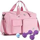JD Fresh 35 Liter Duffle Gym Bag for Men and Women, Gym Bag with Shoe Compartment, Duffel Bag for Gym, Workout, Colour Pink