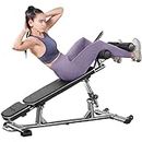 BODY RHYTHM Professional Sit-Up Bench with 4 Adjustable Heights and Reverse Crunch Handle, Adjustable Weight Bench and Flat, Incline & Decline Bench Press, Great Strength Training Slant Bench and Ab &