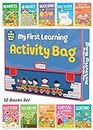 My First Learning Activity Bag | Set of 10 Exciting Brain Activity Books | Interactive Fun Activities and Exercise for Kids & Children