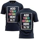 Customized Shirts for Men, Add Any Image or Text, Perfect for Custom Birthday, Business, Promotional and Graduation T Shirts Black