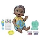 Baby Alive Super Snacks Snackin’ Lily Baby: Baby Doll That Eats, with Reusable Baby Alive Doll Food, Spoon and 3 Accessories, Perfect Doll for 3 Year Old Girls and Boys and Up, Black Hair
